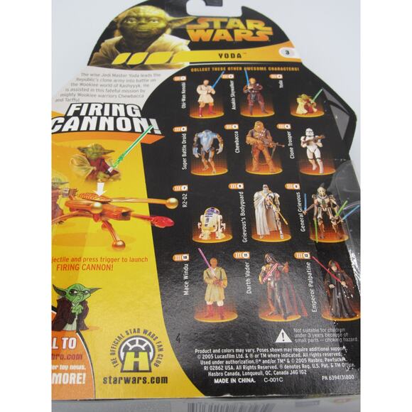 NEW Sealed Yoda Firing Cannon Revenge of the Sith Star Wars 2005 Action Figure - Picture 11 of 12